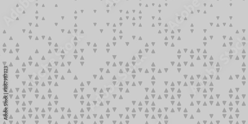 Abstract Triangular Pattern With Scattered Black Triangles On Light Grey Background eps10