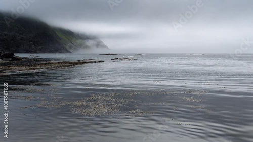 The Green Gardens coast at the end of the Green Gardens trail of the Gros-Morne National Park (Trout River, Newfoundland, Canada)