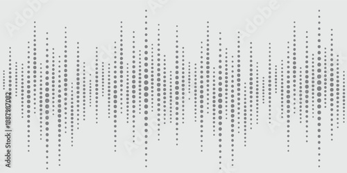Abstract Sound Wave Pattern Made Of Dots For Audio, Music, Or Technology Visuals