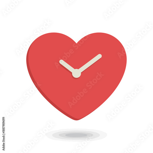 Love Time Flat Vector Icon