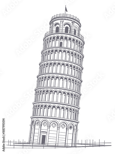 The leaning tower of pisa in italy