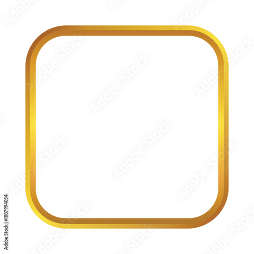 Aesthetic gold rounded square frame – Lux gold rounded frame designed with smooth gold highlights and modern visual styling, ideal for product showcases, header visuals, and product mockups