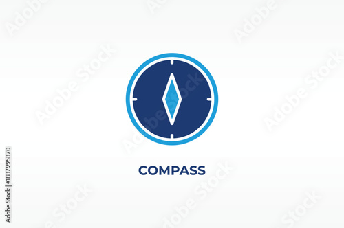 Compass Vector, Icon Or Logo Sign Isolated Symbol Illustration