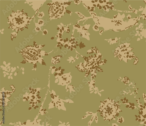 Big flowers pattern, upscale floral pattern. graphical textures floral, trendy colors pattern , flowers background with leaves. vector illustration.