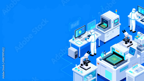 Scientists working in a lab