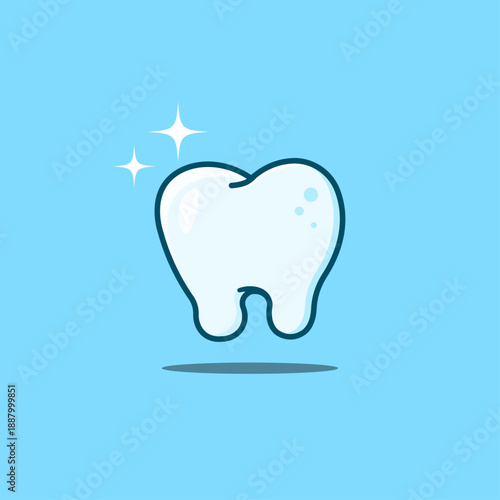 Vector Illustration of Tooth Isolated. Tooth Concept. Medical Elements Vector Cartoon Illustration