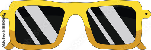 Yellow Sunglass Vector Design