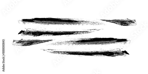 Brush strokes vector. Set of text boxes. Paintbrush collection. Grunge design elements. Dirty brush texture banners. Rectangular painted objects