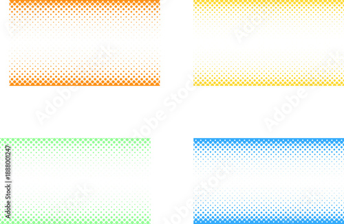 Green dots gradually increasing in size forming a gradient pattern