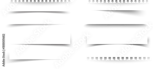 A white square casts a soft shadow on a plain white background