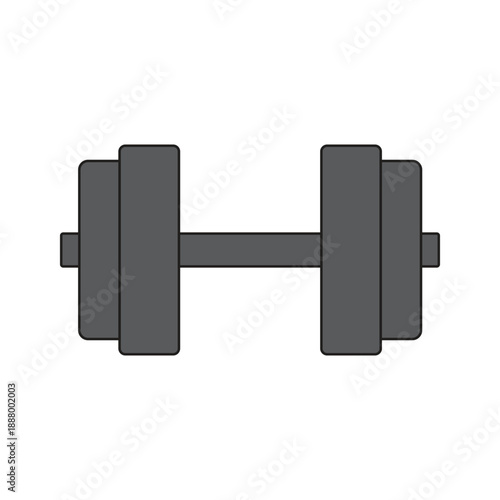 Simple Dumbbell Weight Icon for Fitness Branding