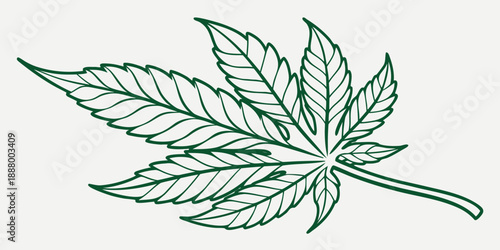 Illustrated cannabis leaf