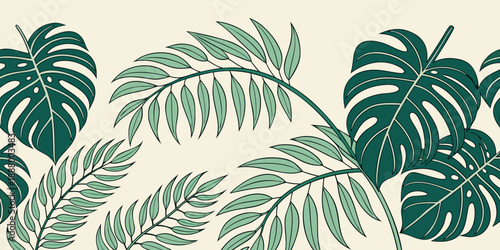 Tropical leaf pattern