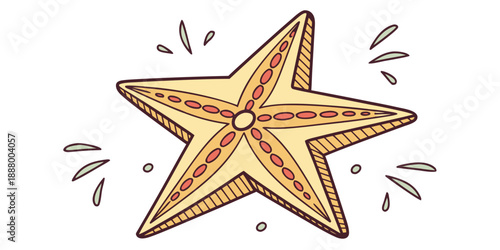 Intricate starfish illustration