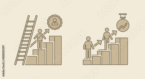 Strategic Business Progress: Visualizing Career Trajectory and Financial Performance Growth