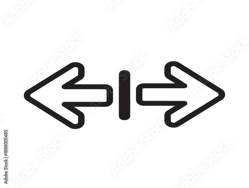 Minimalist arrow pair icon