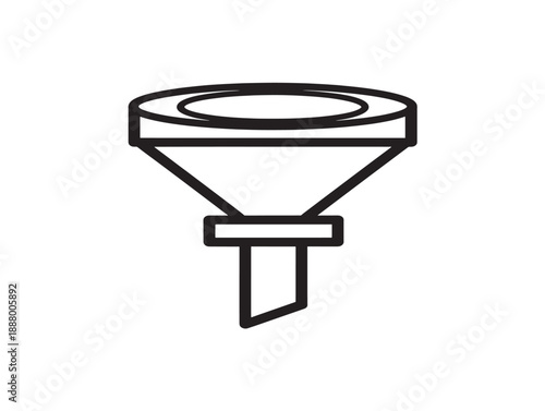 Minimalist sales funnel icon