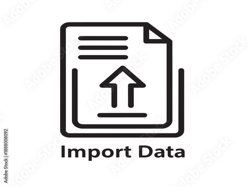 Minimalist upload document icon