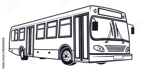 Modern public transit bus