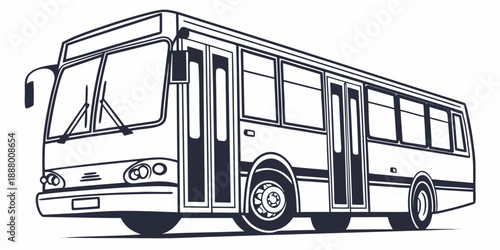 Modern public transit bus