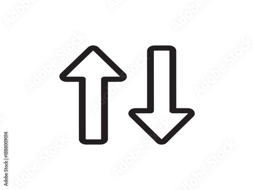 Minimalist up and down arrows