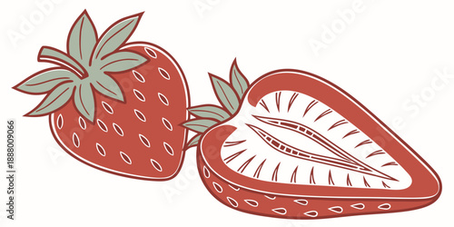 Cross section of a strawberry