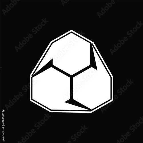 triangular raijin logo japanese thunder god symbol	