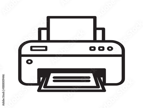 Minimalist printer icon