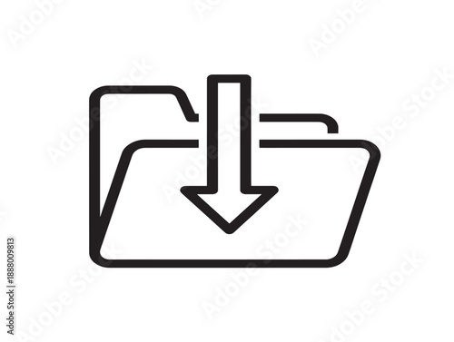Minimalist download folder icon