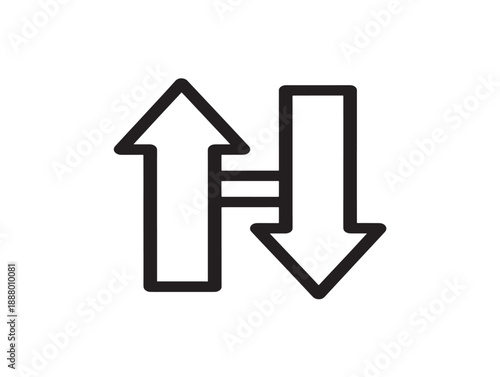 Minimalist up and down arrows icon