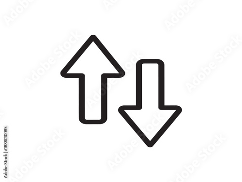 Minimalist up and down arrows icon