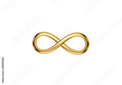 Gold infinity symbol png on transparent background