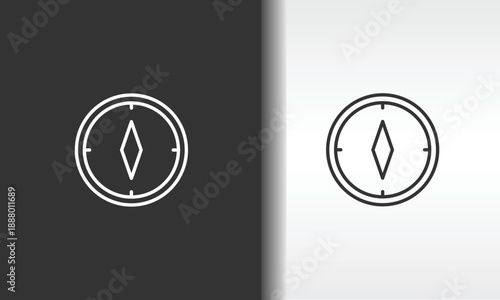 Compass Vector, Icon Or Logo Sign Isolated Symbol Illustration