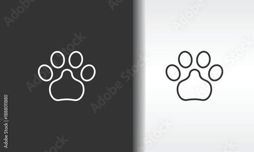 Animal Tracks Vector, Icon Or Logo Sign Isolated Symbol Illustration