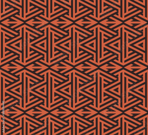 abstract seamless geometric abstract texture pattern vector illustration wallpaper background. combination triangle and arrow shapes use multicolor brown. 