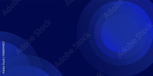 Abstract blue gradient background with layered translucent circular shapes. Blue abstract background. Dynamic shapes composition. Eps10 vector