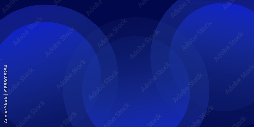 Obraz premium Abstract blue gradient background with layered translucent circular shapes smooth soft lighting deep blue to royal blue color palette minimalistic modern design