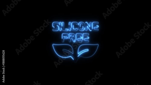 Wallpaper Mural Silicone free neon sign with leaf on black background leaf black background eco friendly sustainable Torontodigital.ca