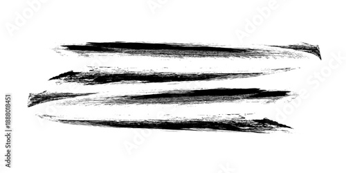 Brush strokes vector. Set of text boxes. Paintbrush collection. Grunge design elements. Dirty brush texture banners. Rectangular painted objects