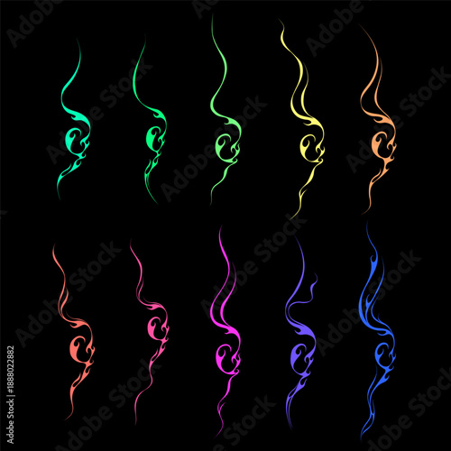 Cloud of smoke Steam rising from cigarette