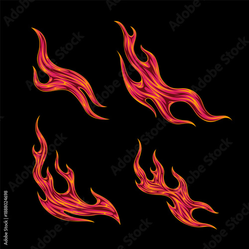Fire template for background decoration and t-shirt design
