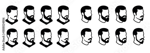 Isometric Beard Icons