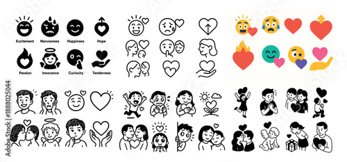 Emotional expressions of love and joy