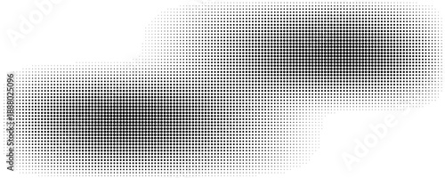 Grunge halftone gradient texture. Fading grit noise background. Sandy gritty wallpaper. Retro pixelated backdrop. Black and white anime or manga comic overlay. Vector textured graphic design