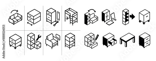 Modular Furniture Icons