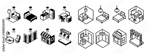 Isometric LED Icons