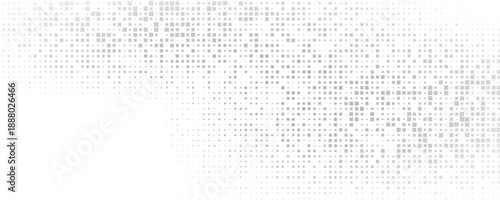 Grunge halftone gradient texture. Fading grit noise background. Sandy gritty wallpaper. Retro pixelated backdrop. VECTOR