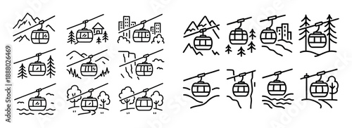 Cable Car Icons