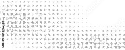 Grunge halftone gradient texture. Fading grit noise background. Sandy gritty wallpaper. Retro pixelated backdrop.