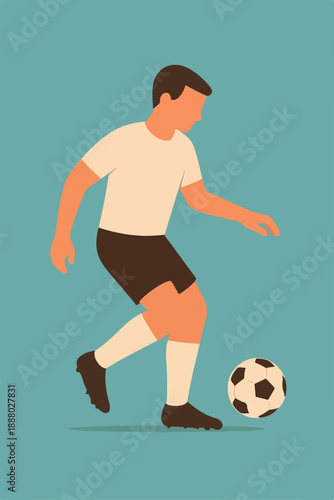 soccer player with ball